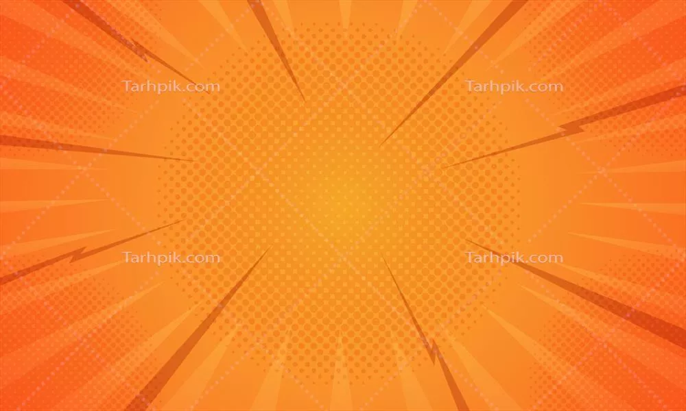 وکتور کاور مجله کمیک با طراحی پاپآرت و رنگهای نارنجی زنده و شاداب