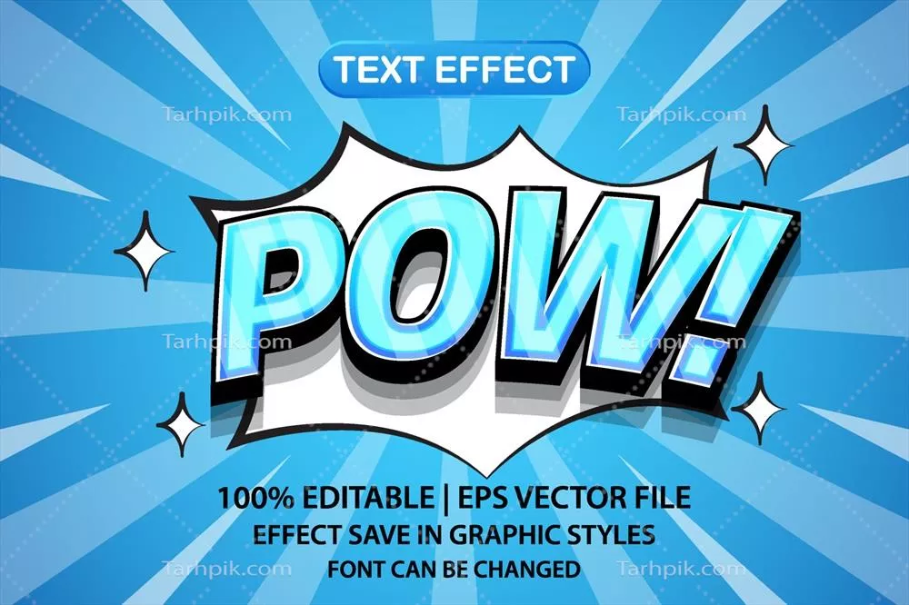 وکتور افکت متن قابل ویرایش سه بعدی پاور برای پروژه های گرافیکی