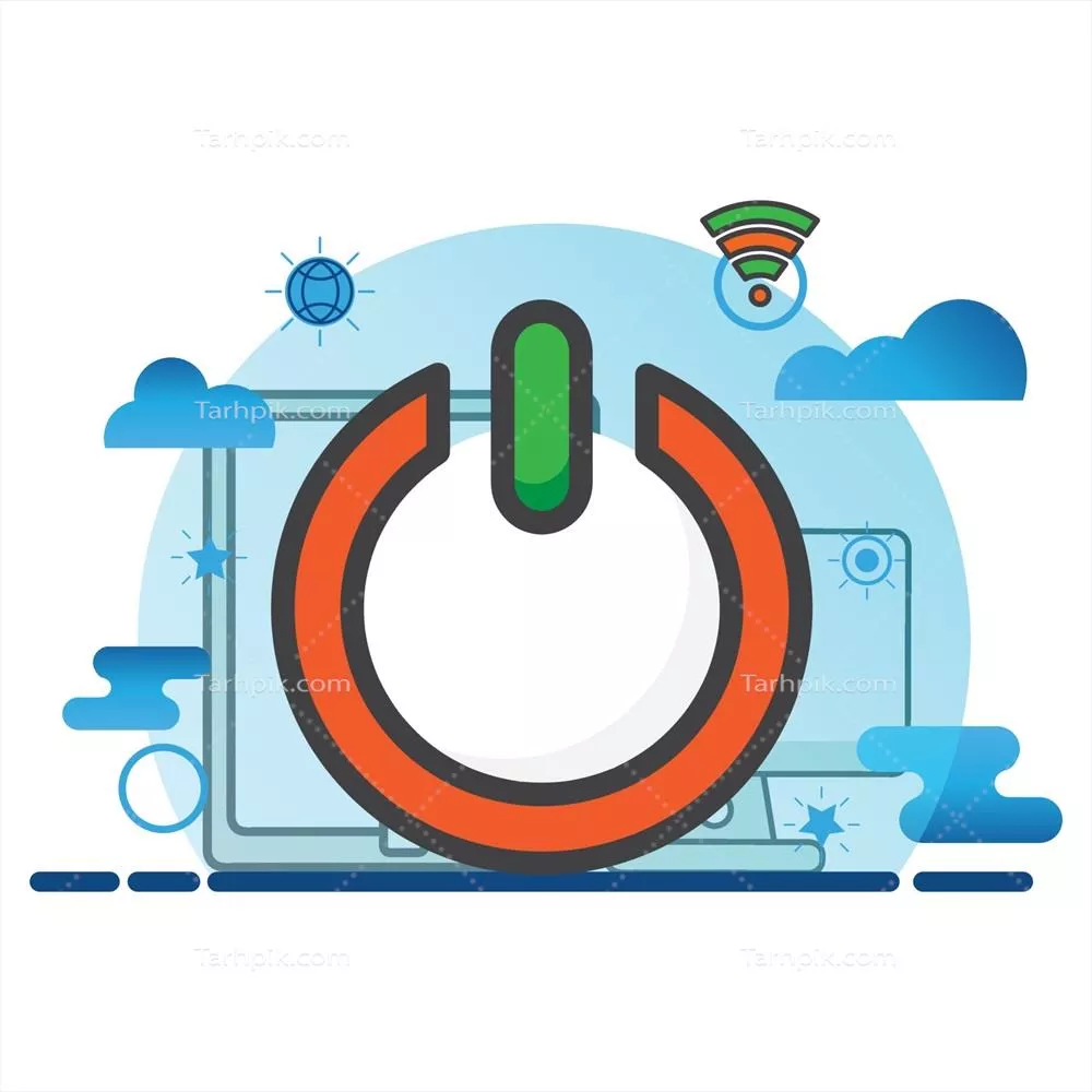 نماد قدرت طراحی شده با استفاده از آیکون وکتور تخت و جذاب