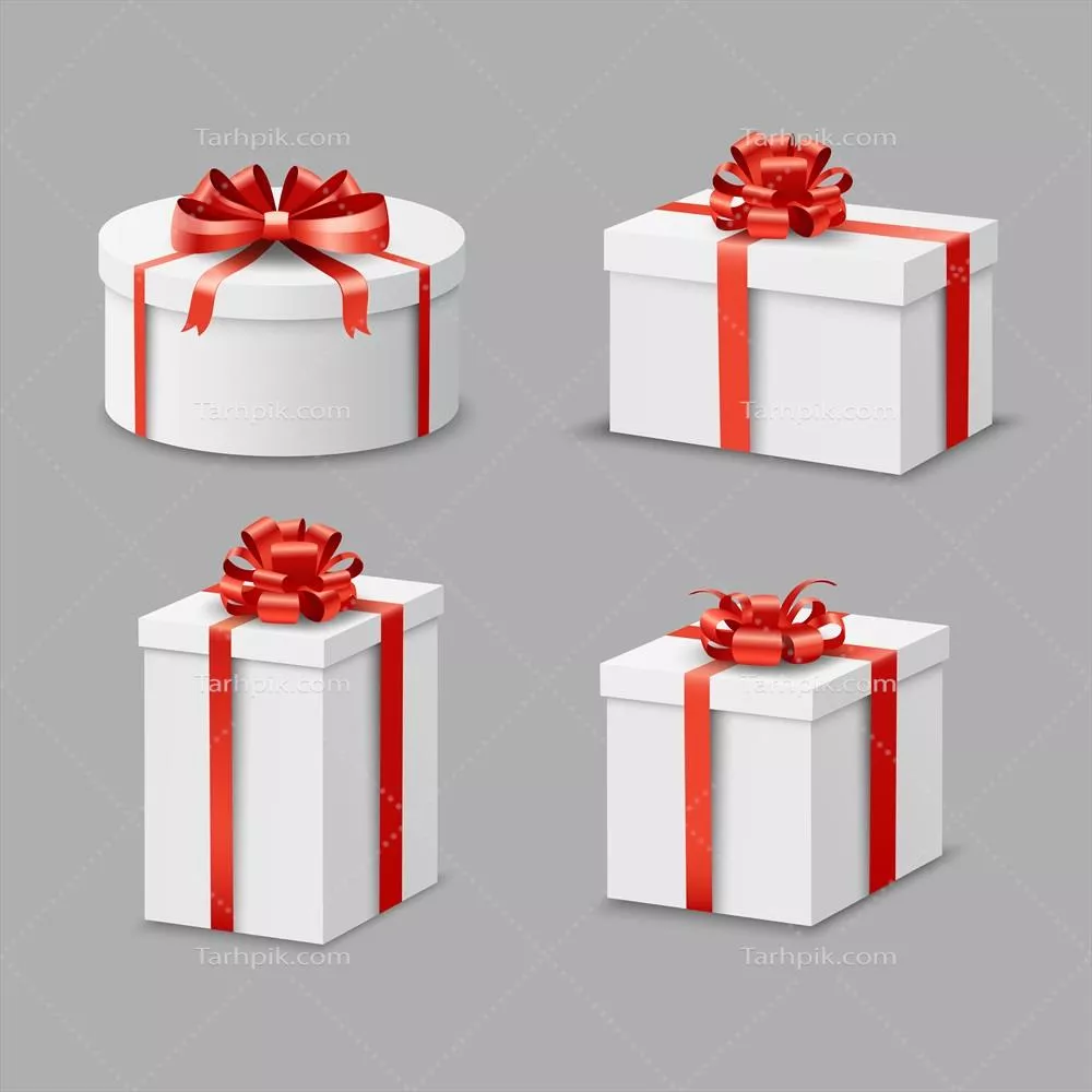 مجموعه وکتور جعبه‌هدیه مناسب برای طراحی و گرافیک
