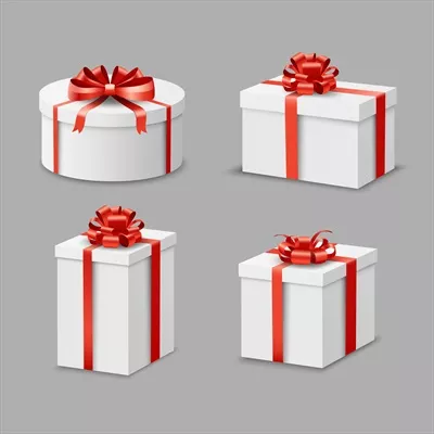 مجموعه وکتور جعبههدیه مناسب برای طراحی و گرافیک