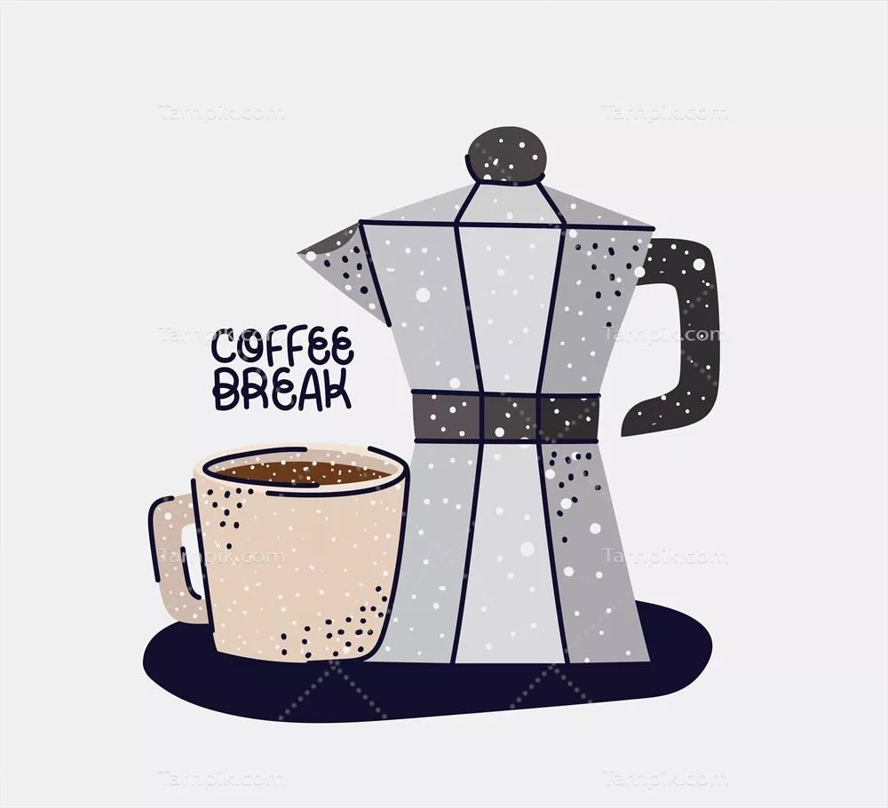 وکتور تصویر زیبای صبحانه با جزئیات دلربا و جذاب آن