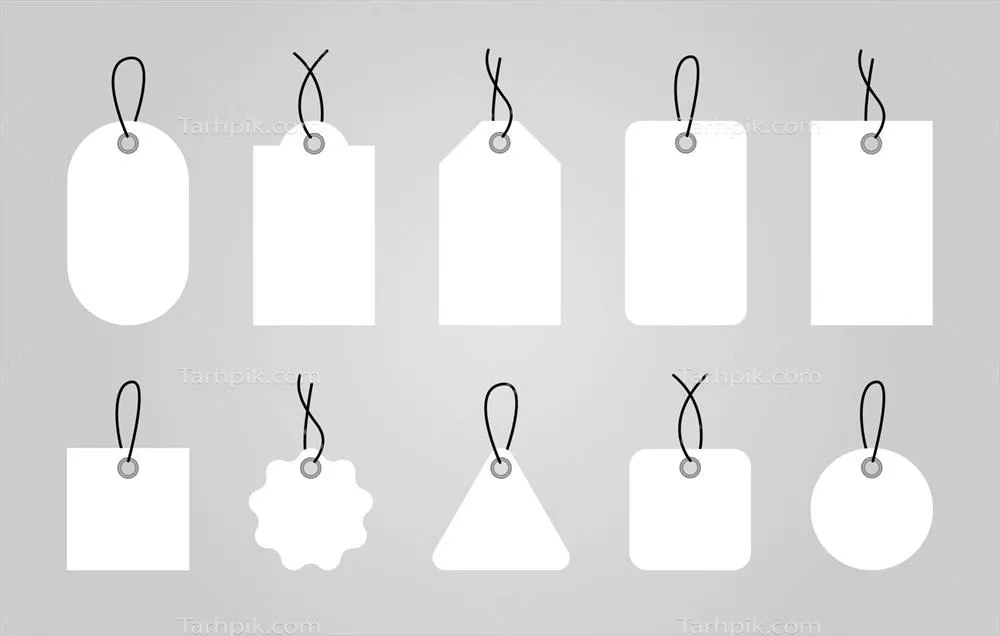 مجموعه برچسبهای قیمتی و برچسبهای کاغذی وکتور برای استفادههای طراحی