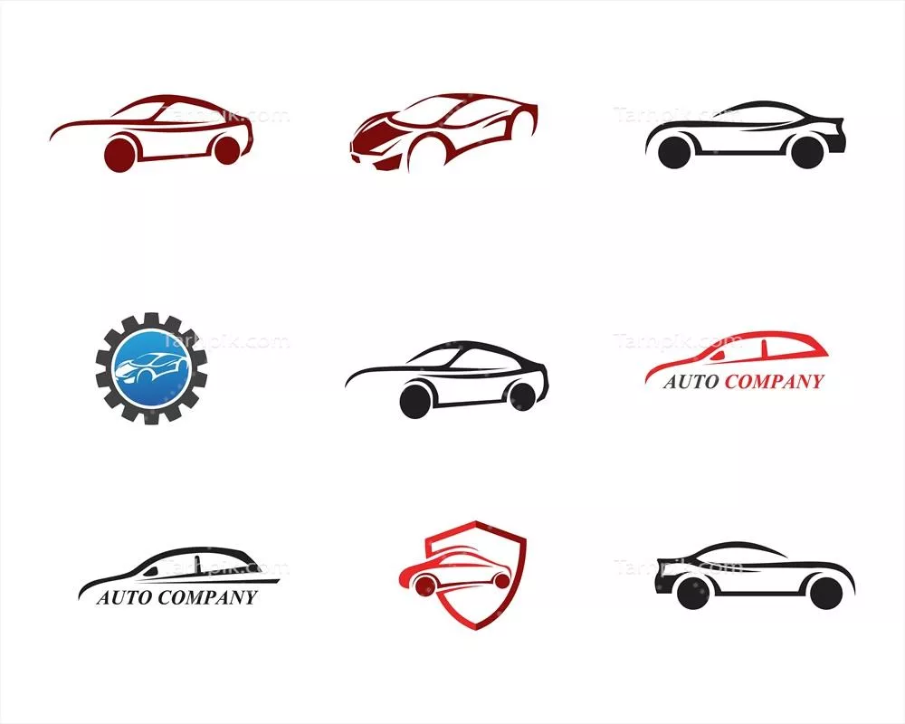 طرح ساده لوگو ماشین مسابقه - طراحی وکتور با کیفیت بالا