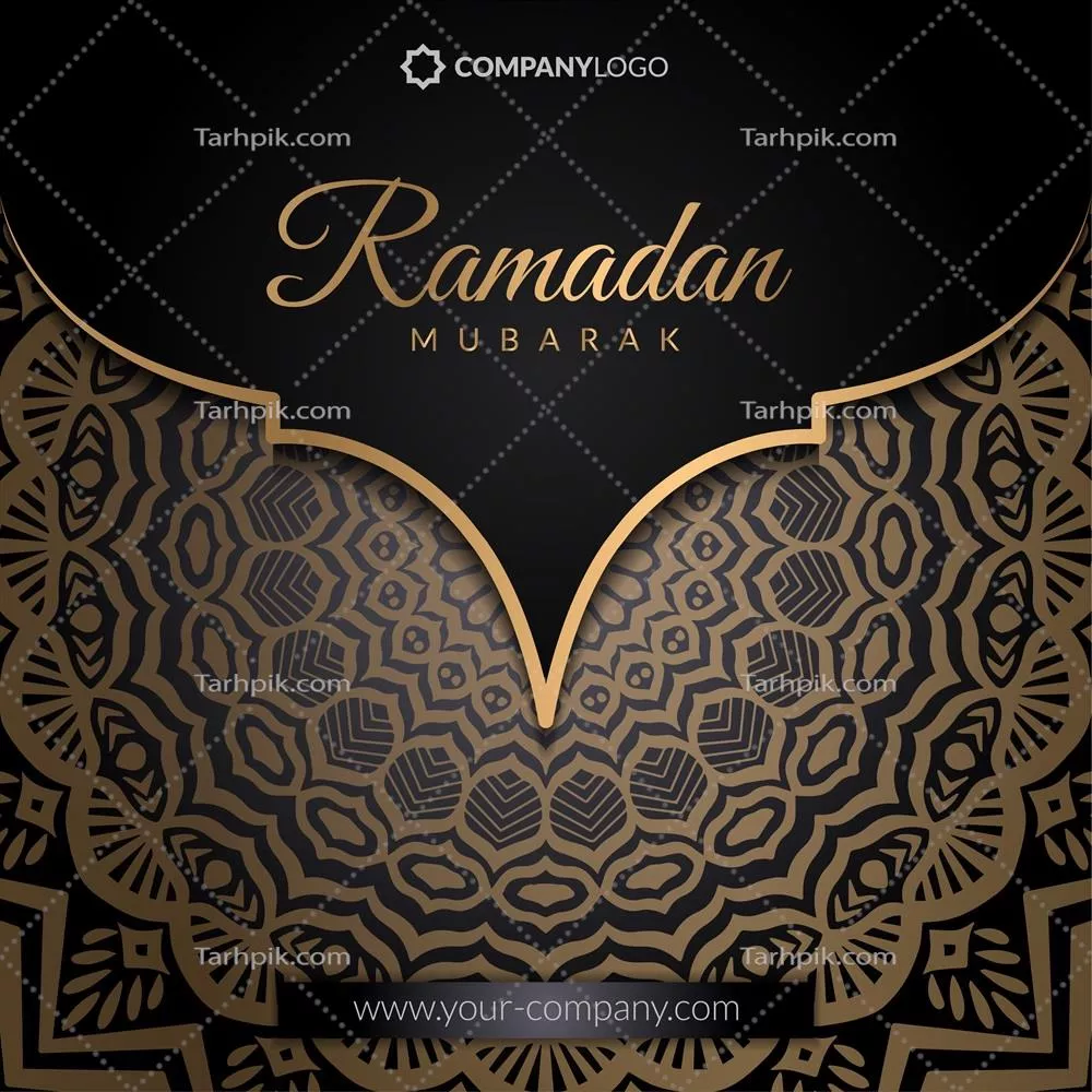 وکتور الگوی ماندالا و آرابهسک اسلامی برای تبلیغات وب در رمضان