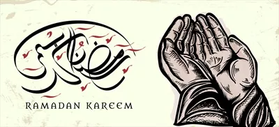وکتور طراحی خوشنویسی ماه رمضان با سبک و سیاق مدرن و جذاب