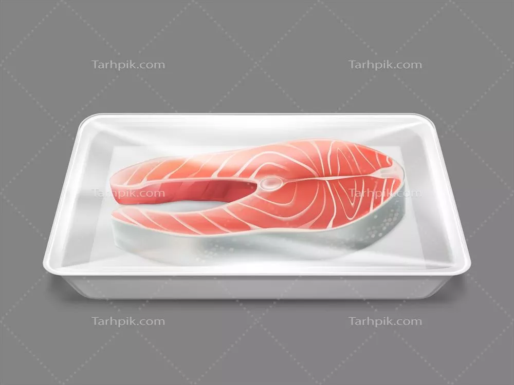 وکتور استیک سالمون تازه و خام: محصول دریایی با کیفیت و طراوت بینظیر