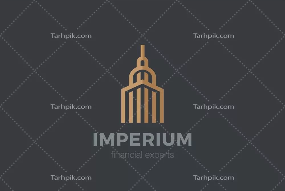 وکتور طراحی لوگوی خطی در سبک مدرن برای املاک و مستغلات