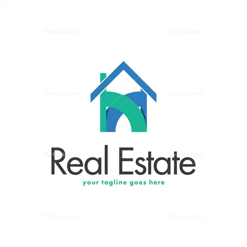 قالب وکتور لوگوی املاک و مستغلات با طراحی منحصر به فرد