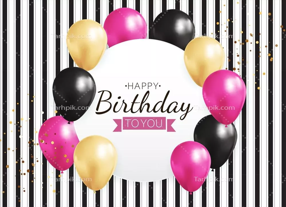 وکتور پسزمینه سهبعدی واقعگرایانه بادکنکی برای مهمانی و جشن تولد