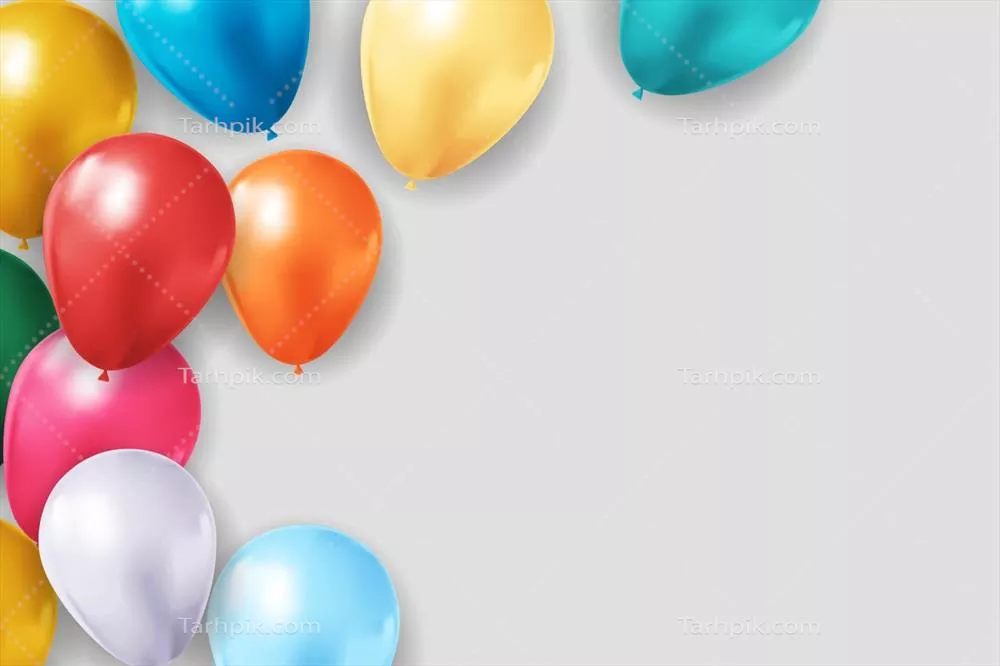 وکتور بالن سه بعدی واقعی برای جشن، عید، تولد یا کارت تبلیغاتی