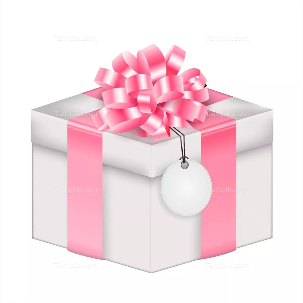 وکتور تصویر با کیفیت جعبه هدیه سه بعدی واقعی با روبان و پیراهن