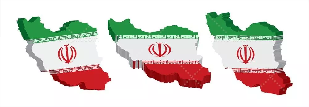 الگو طراحی وکتور نقشه سه بعدی واقعگرایانه ایران