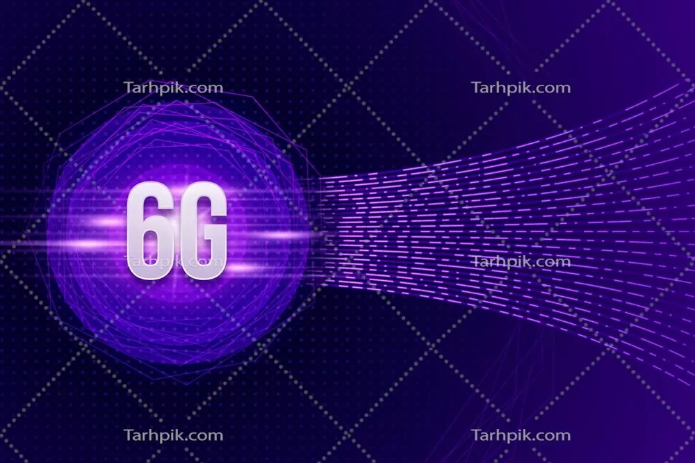 بک گراند وکتور فناوری ششمی نسل واقعی و پیشرفته 6G