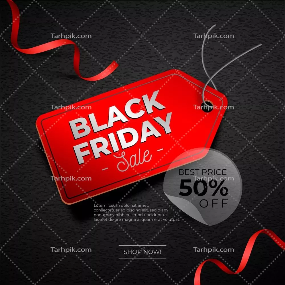 وکتور مفهوم واقعی گرافیکی روز جمعه سیاه با طراحی مدرن و جذاب