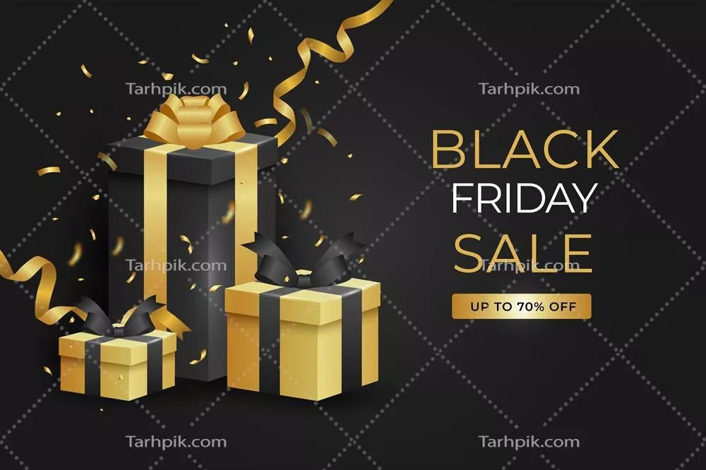 پس‌زمینه وکتور تخفیف بلک فرایدی با کیفیت واقعی و جذاب