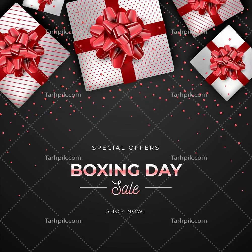 طرح وکتور فروش روز باکسینگ به صورت واقعگرایانه و جذاب