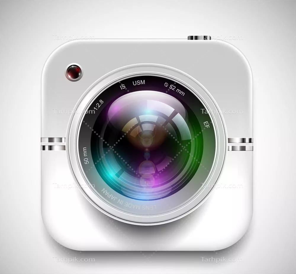 برداشت وکتوری از لنز دوربین واقع‌گرایانه با جزئیات دقیق