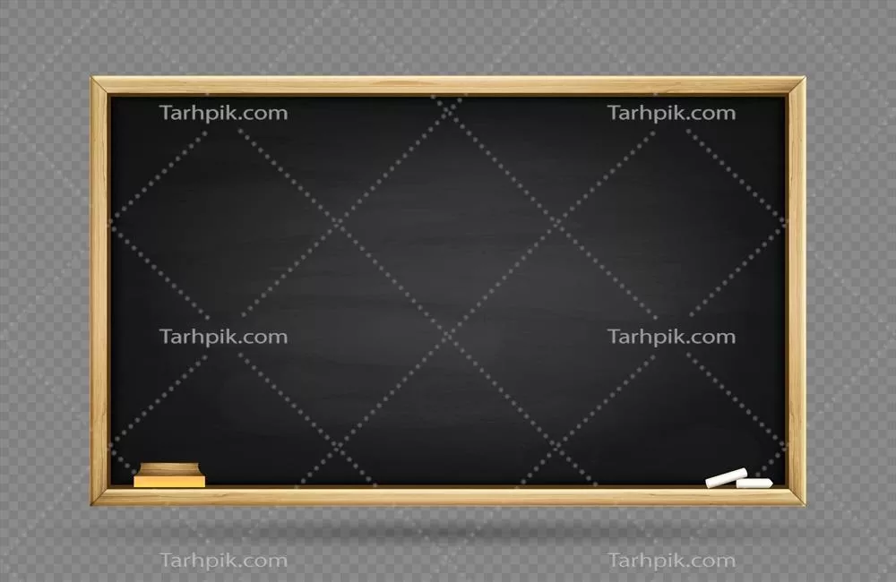 وکتور تخته سیاه گچی واقع‌گرایانه با جزئیات فوق العاده