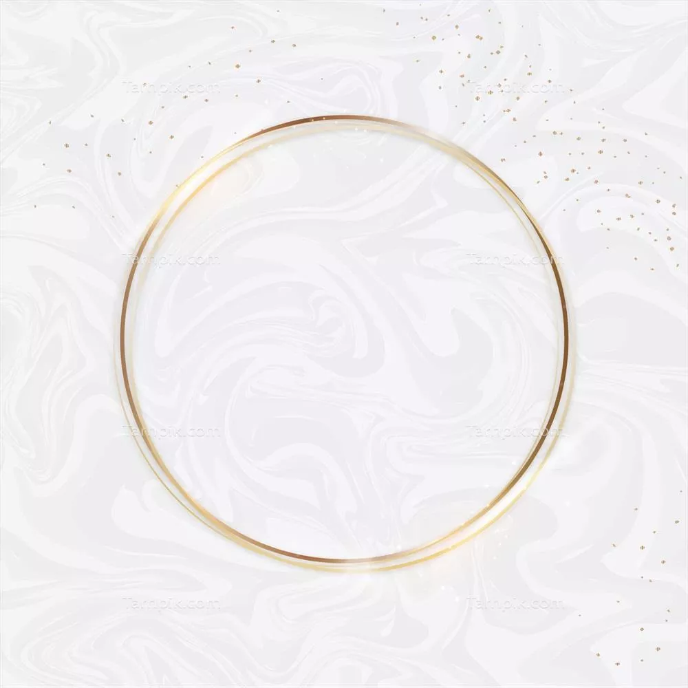 قاب طلایی گرد لوکس و واقع‌گرایانه به صورت وکتور