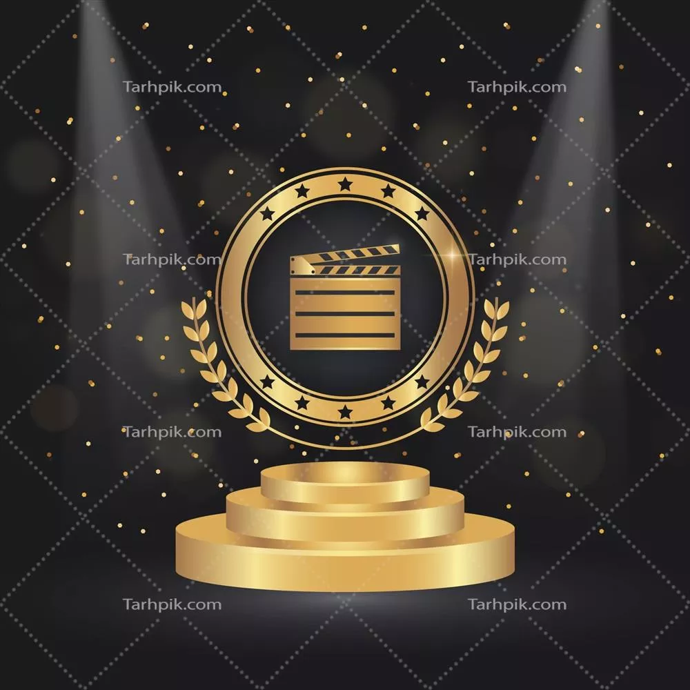 تصویرسازی وکتور جوایز فیلم های واقع گرایانه به همراه جزئیات دقیق