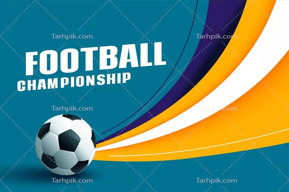 وکتور پس‌زمینه مسابقات قهرمانی فوتبال با طراحی واقع‌گرایانه و المان‌های برد