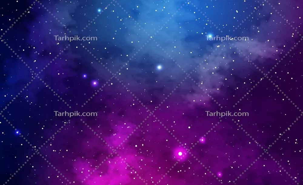 پس‌زمینه کهکشان واقع‌گرایانه به صورت وکتور با جزئیات فوق‌العاده