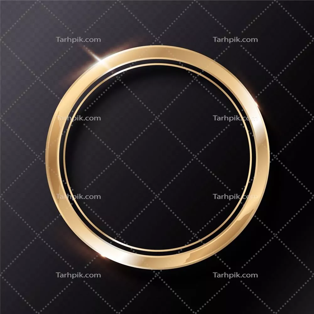 طراحی وکتور قاب طلایی واقعگرایانه برای نمایش آثار هنری