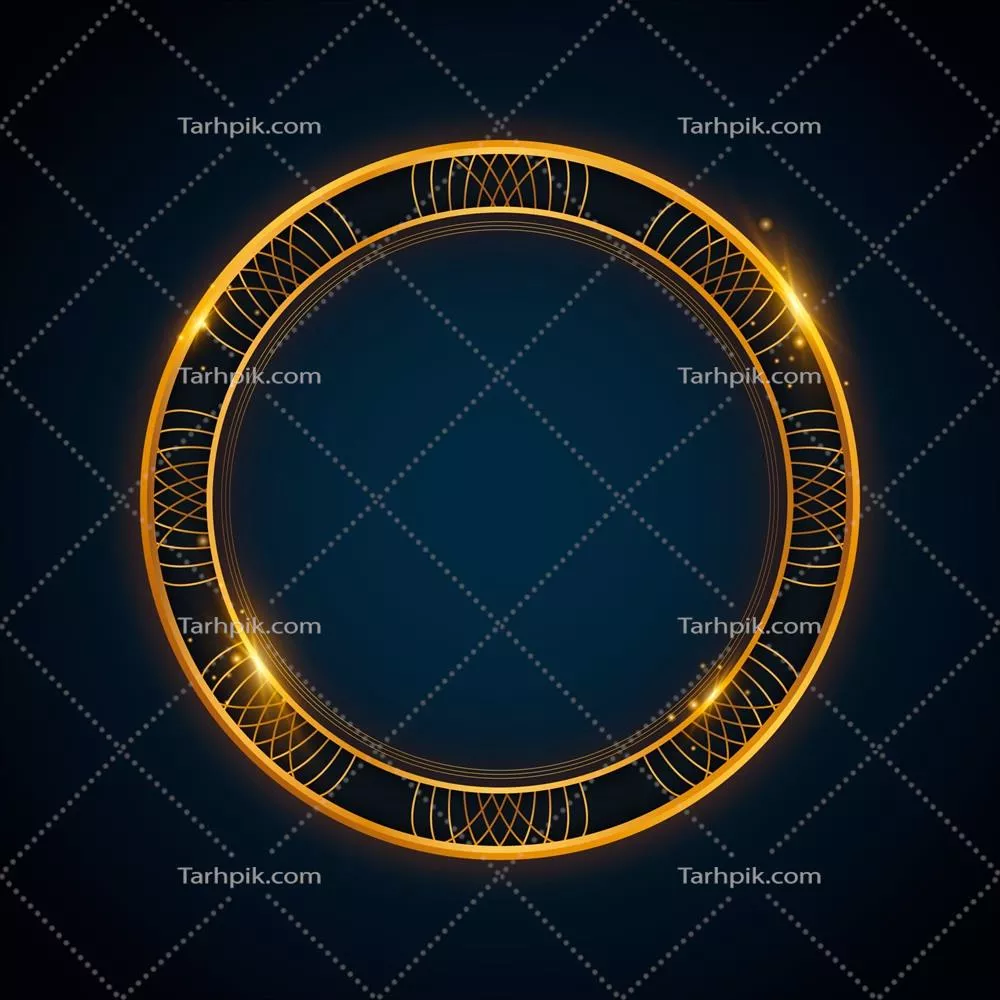 طراحی فریم طلایی واقعگرایانه - وکتور و عناصر طراحی متنوع