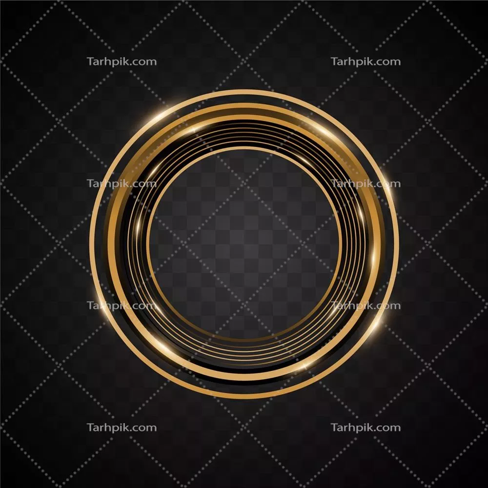 طراحی وکتور قاب طلایی واقعگرایانه با سه الگوی مختلف