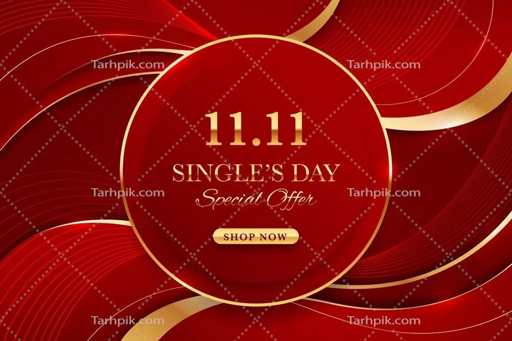 زمینه وکتور با رنگ‌های طلایی و قرمز برای روزهای خاص و واقع‌گرایانه