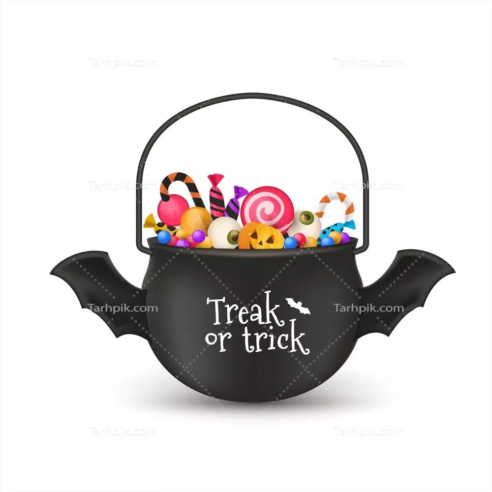 تصویر وکتور واقعی از کیف هالووین با طراحی منحصر به فرد و جالب