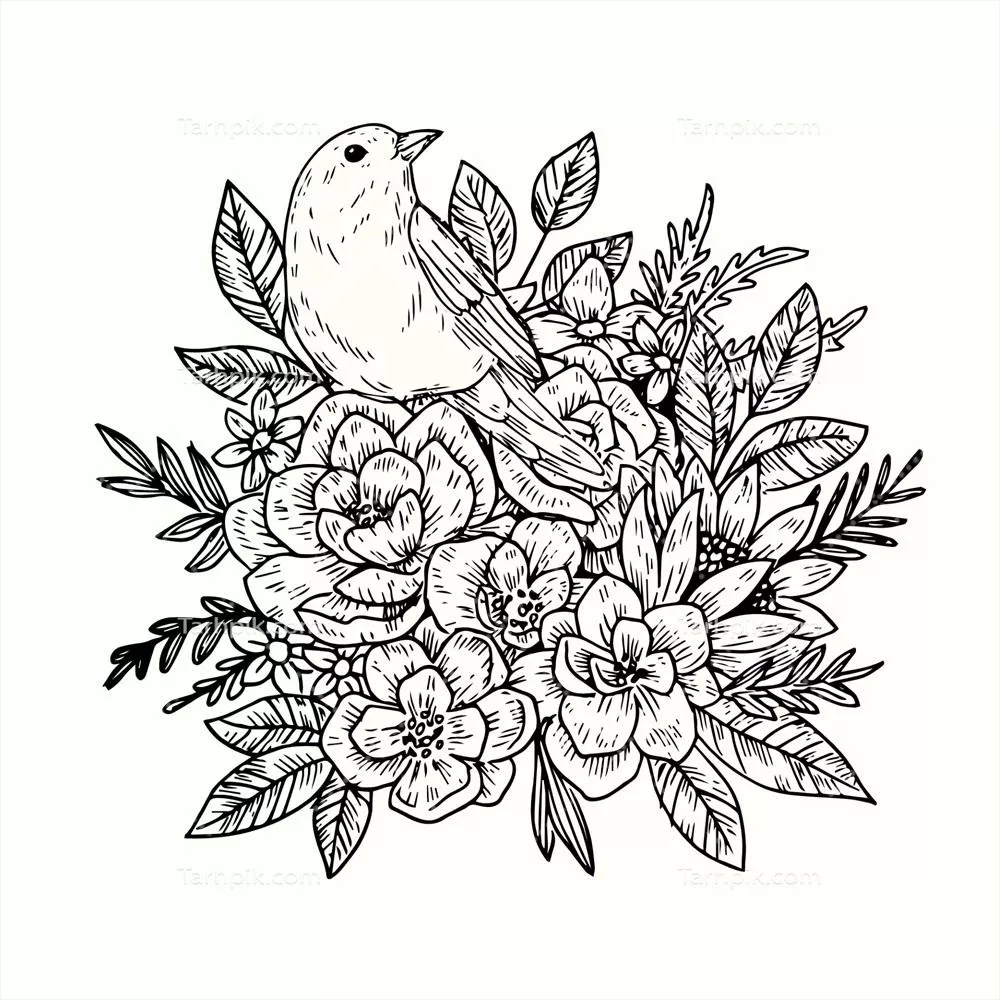 تصویر وکتور گلدستهی وینتج و دستکشیده با جزئیات واقعگرایانه