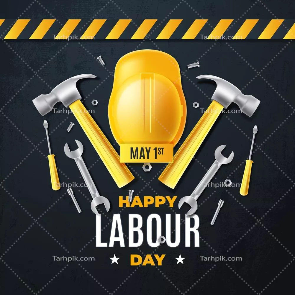 تصویری واقعی از مفهوم روز کارگر به صورت وکتور برای جشن بزرگداشت کارگران