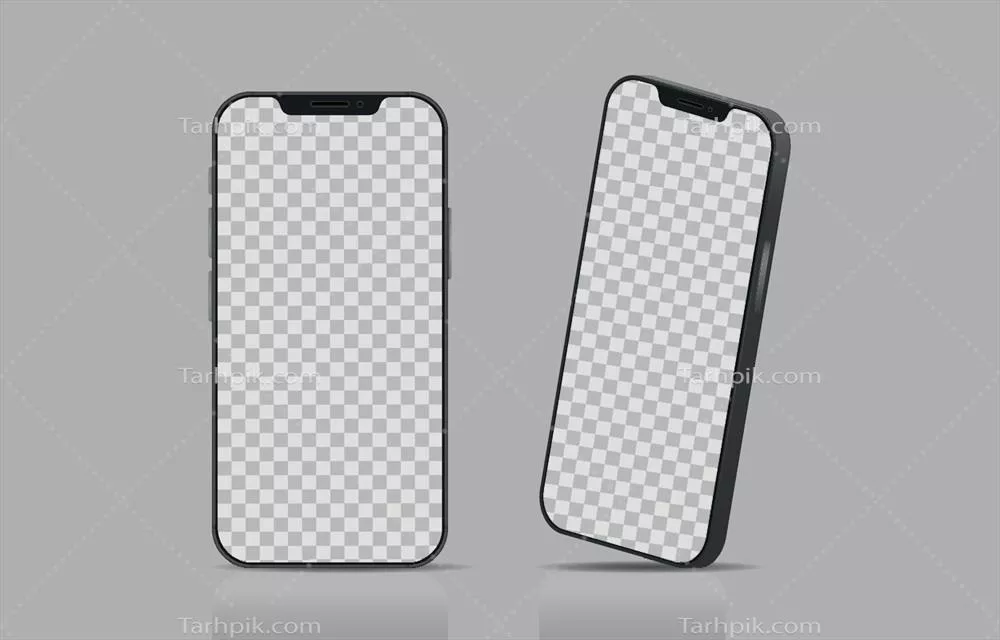 وکتور ماکت سهبعدی واقعگرایانه گوشی موبایل نقرهای عمومی و استاندارد