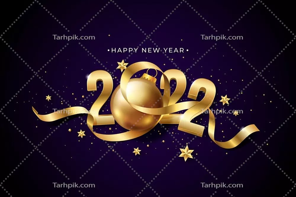 پس‌زمینه واقعی و جدید سال نو با طراحی وکتور خلاقانه