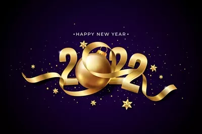 پسزمینه واقعی و جدید سال نو با طراحی وکتور خلاقانه
