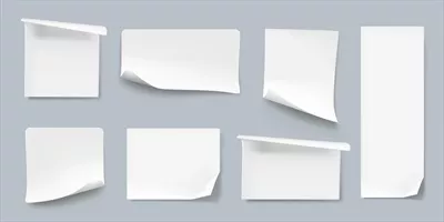 مجموعه برچسب کاغذی واقع‌گرایانه با طراحی وکتور (۵ عددی)