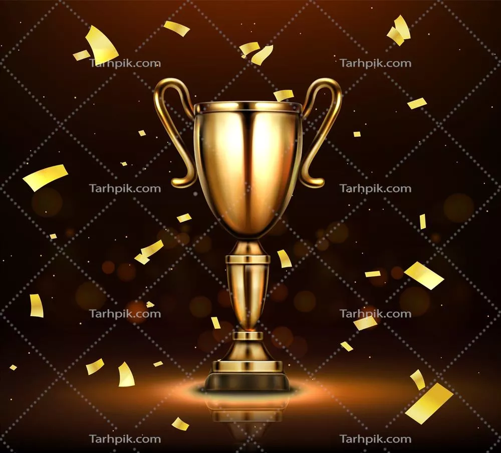 وکتور طراحی و تصویرسازی قهرمانی با کیفیت واقعی برای جام جوایز