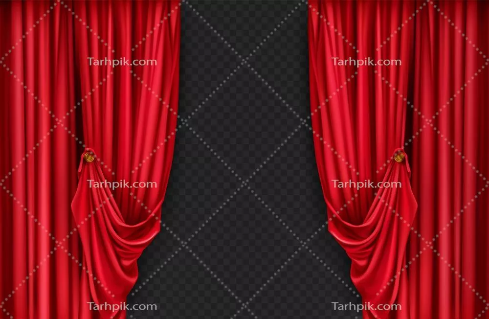 پسزمینه وکتور پردههای قرمز واقعگرایانه برای طراحیهای داخلی