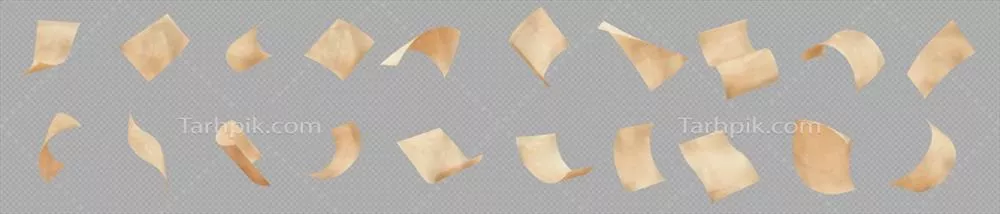 وکتور مجموعهای واقعتنما از ورقهای کاغذی رنگی که در حال سقوط هستند