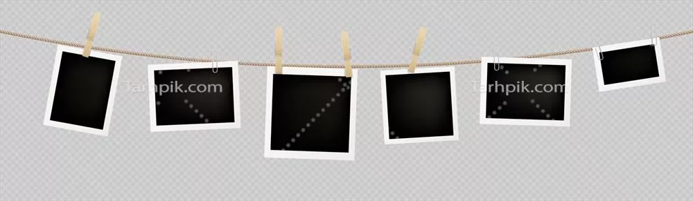 وکتور مجموعهای واقعگرایانه از سنجاقسینههای معلق روی طناب