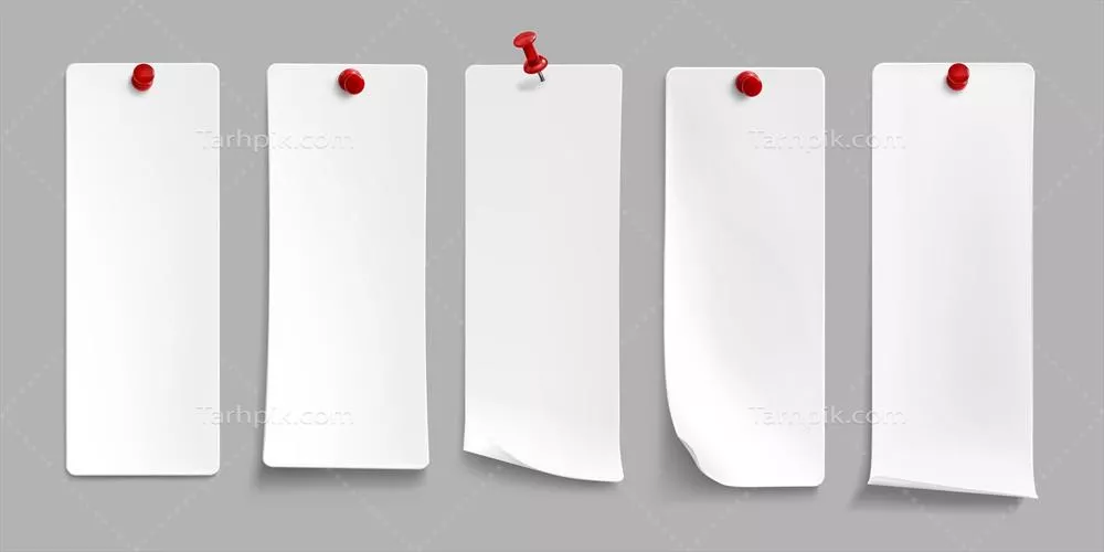 مجموعه گیرههای شبیهسازی شده با یادداشتها به صورت وکتور