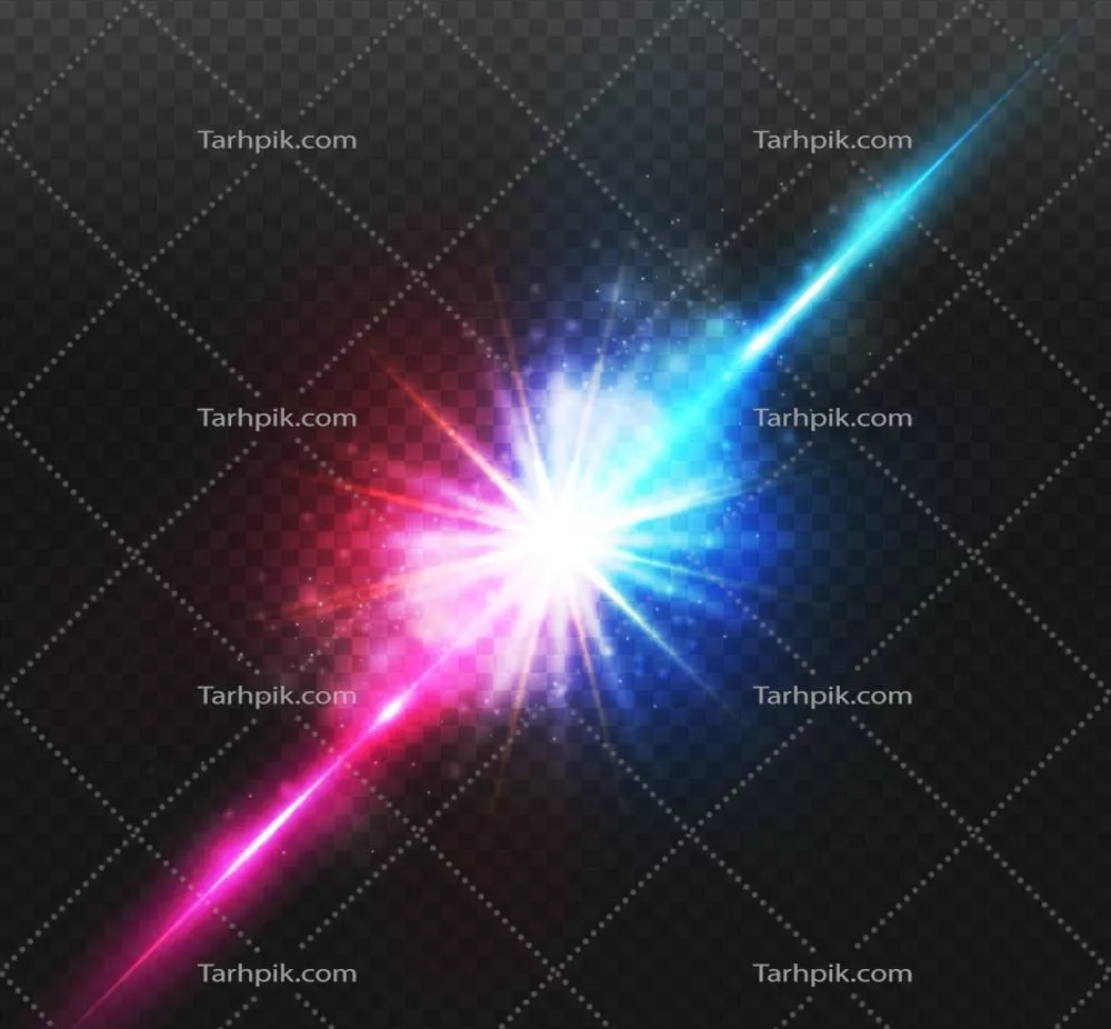 اثر تصادم واقعگرایانه دو نور - وکتور با کیفیت بالا و جالب
