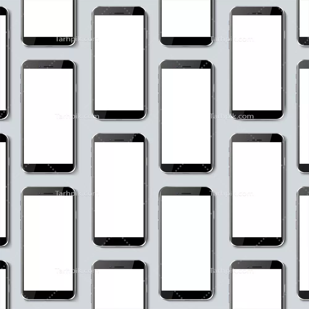 پسزمینهي واقعگراي وکتور برای گوشی هوشمند با صفحه سفيد خالی و الگو