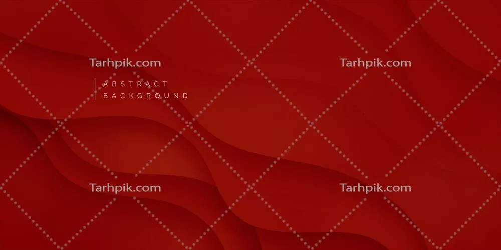 وکتور بنر تجاری انتزاعی قرمز با پس‌زمینه و شکل‌های موجی گرادیانت مایع