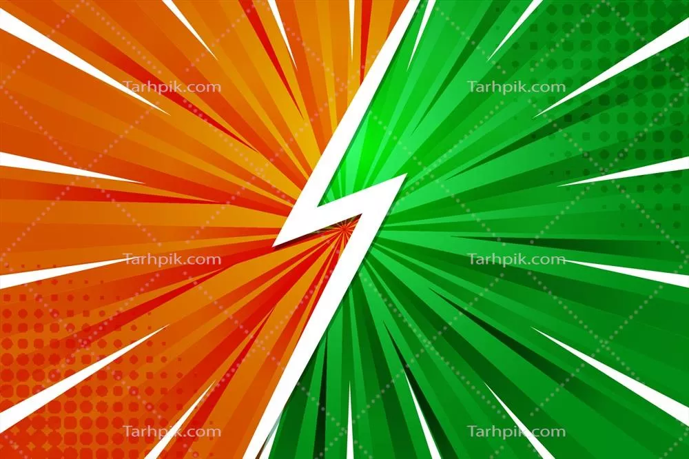 وکتور پس‌زمینه گرادیان زرد و سبز نقاشی کمیک رetro با طراحی خاص