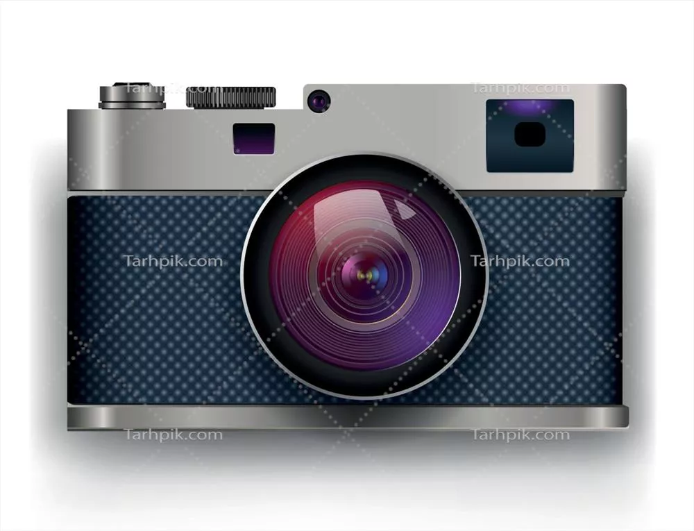 وکتور آیکون دوربین قدیمی سه بعدی با طراحی نوستالژیک و بی نظیر