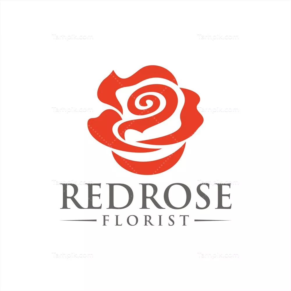 طراحی لوگوی گل رز با وکتور، الگوی مینیمالیستی از زیبایی و گلبرگها