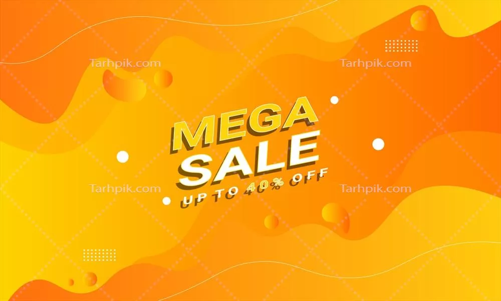 وکتور پس‌زمینه فروش با گرادیانت نارنجی و مایع روان